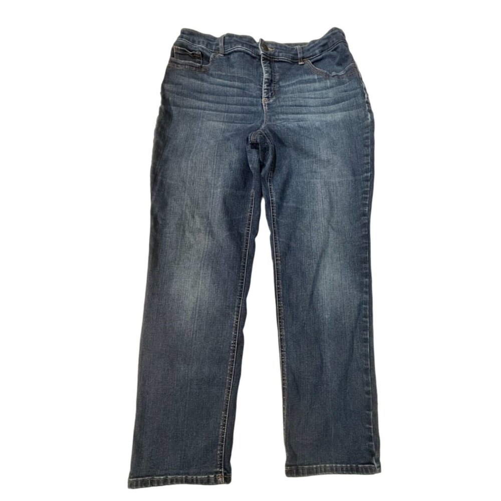 Chicos So Lifting Womens Jeans Size 2 Short Dark Wash Denim
